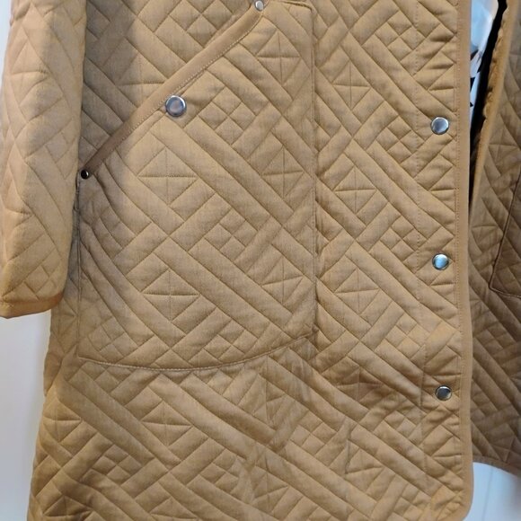 Sport Savvy Camel Knit Quilted Car Coat Lined- Womens 5X Petite- NWT - Picture 6 of 8